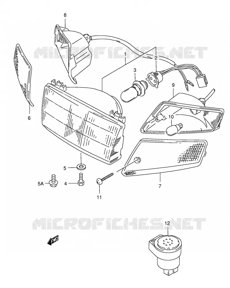 KOPLAMP - INDICATOREN Suzuki SCOOTER 50 AE 1992  AE50N(E1)