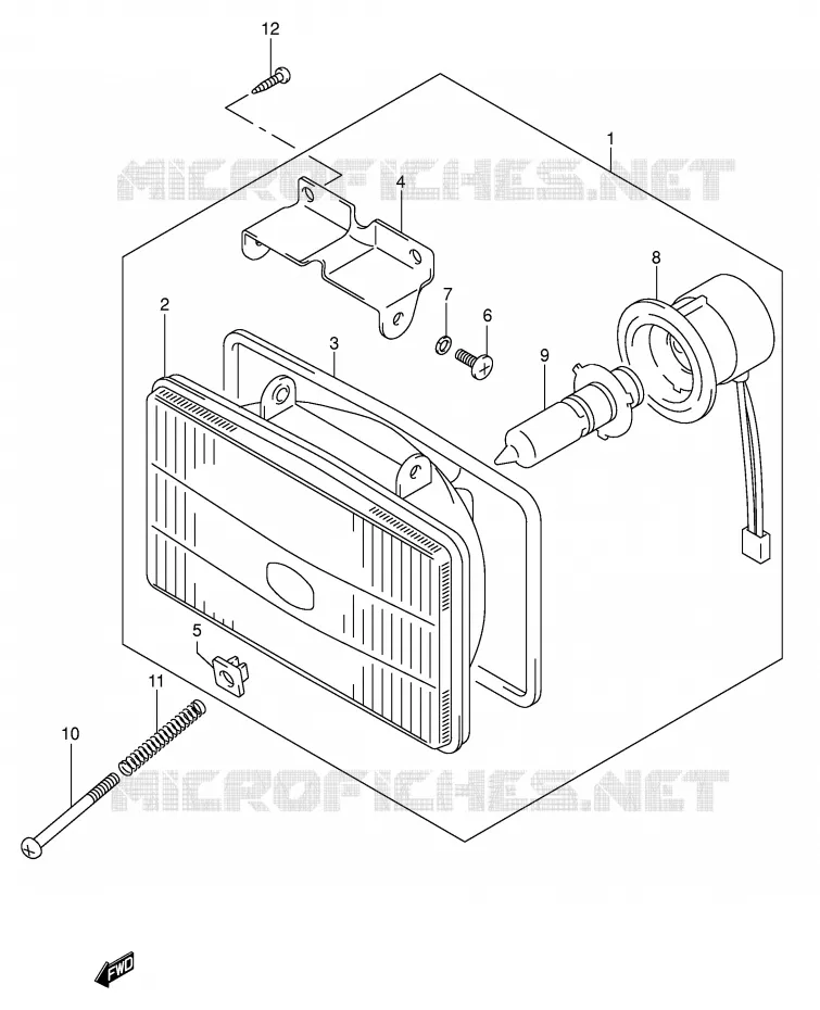 KOPLAMP (DR-Z400EK5/K6/K7 E1,P37) Suzuki MOTO 400 DR-Z 2006  DR-Z400EK6(E1)