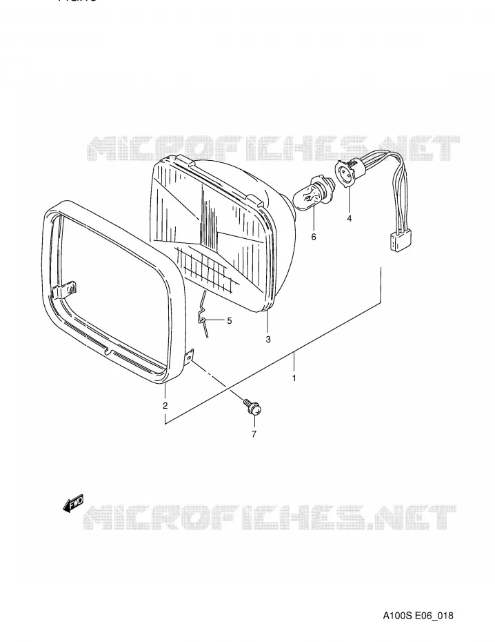 KOPLAMP (P23) Suzuki MOTO 100 A100 1994  A100R(E6)