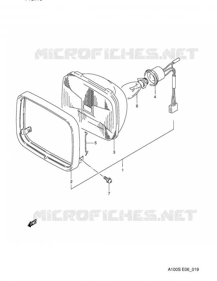 KOPLAMP (P32) Suzuki MOTO 100 A100 1995  A100S(E6)