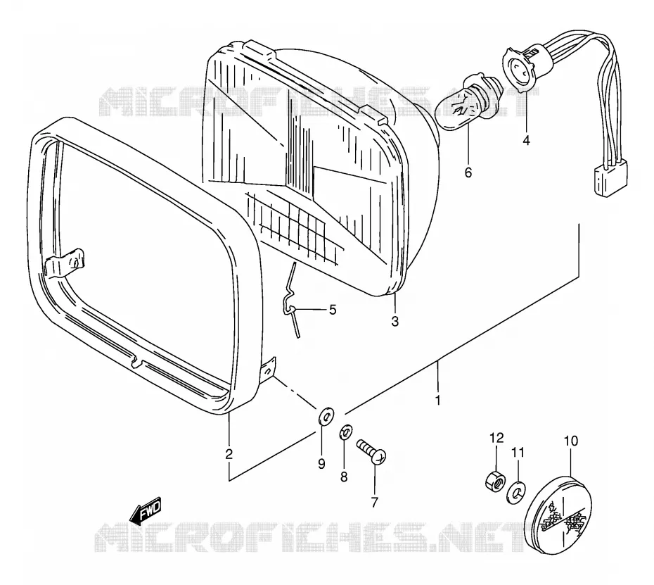 KOPLAMP Suzuki MOTO 120 BX 1995  BX120S(P97)