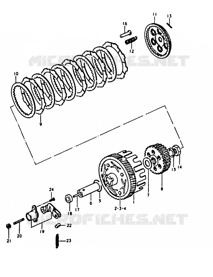 KOPPELING Suzuki MOTO 100 A100 1992  A100N(K/L/M/N/4)