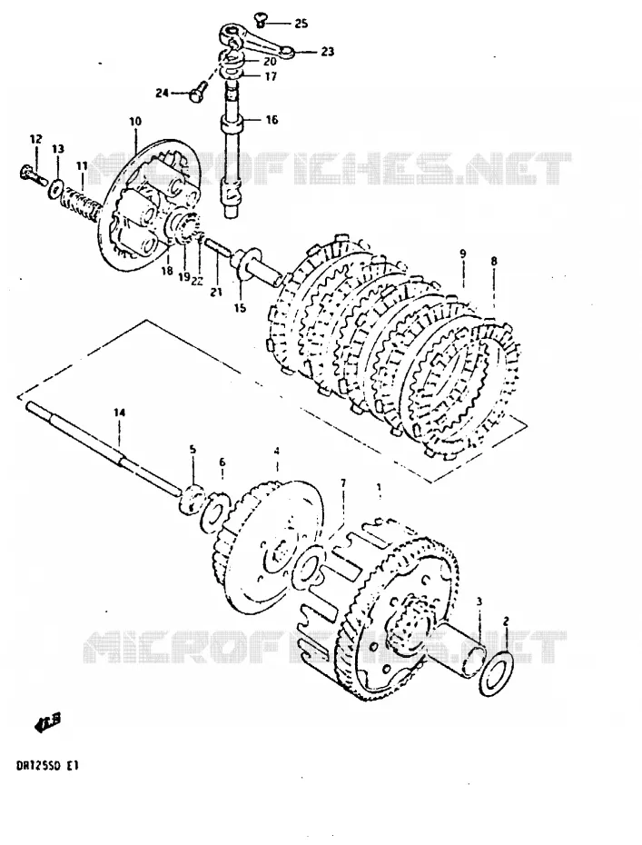 KOPPELING Suzuki MOTO 125 DR 1982  DR125SZ(Z/D)