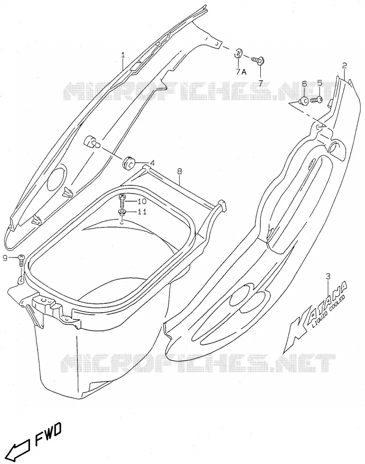 KUIP (model X) Suzuki SCOOTER 50 KATANA 2000  AY50Y(V/W/X/Y)