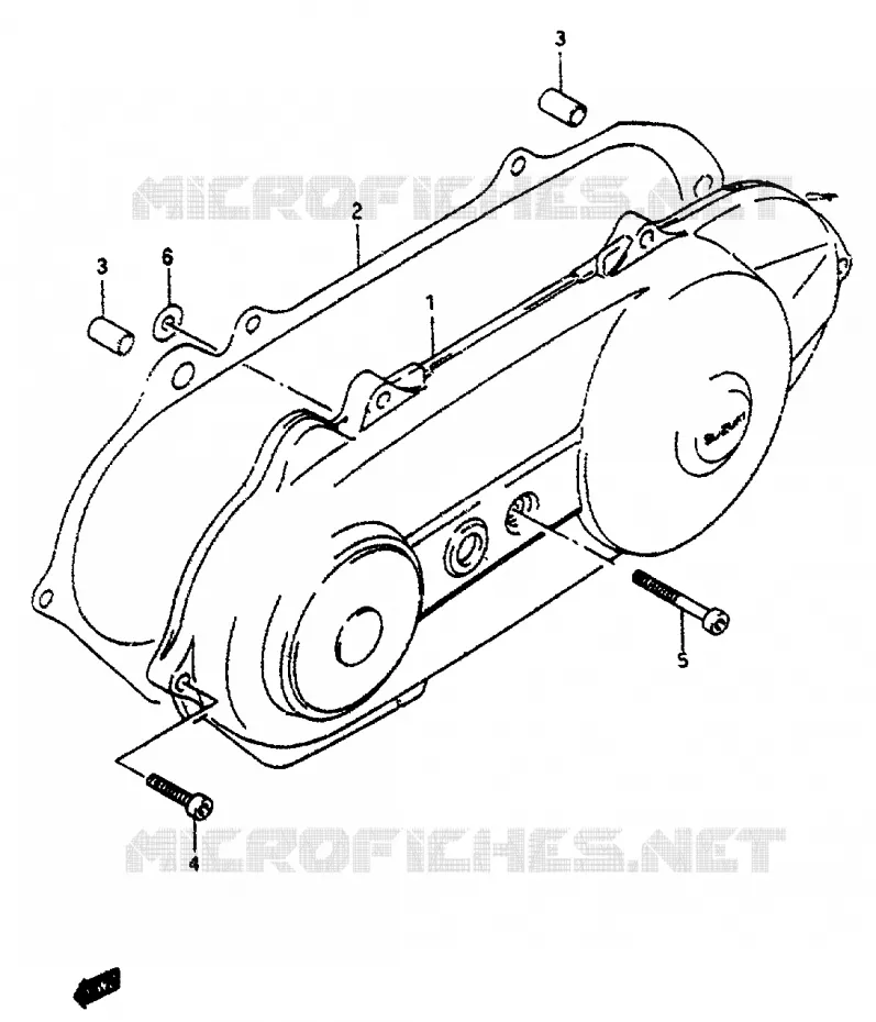 LEFT CARTERDEKSEL Suzuki SCOOTER 50 AP 1994  AP50R(R/S/T)