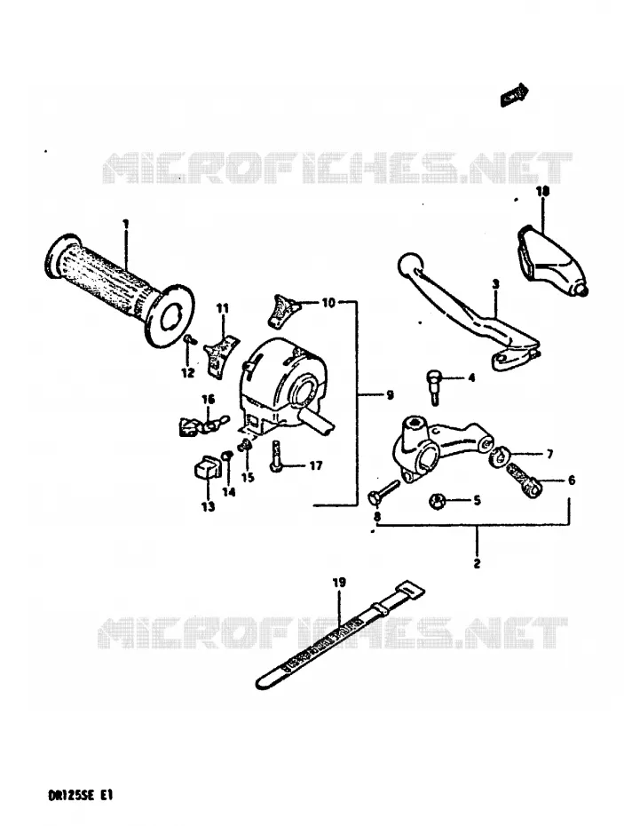 LEFT SWITCH - HANDGREEP Suzuki MOTO 125 DR 1984  DR125SE