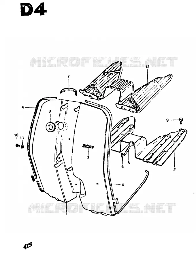 LEG SHIELD (CS50D, CS50DD) Suzuki SCOOTER 50 CS 1983  CS50GD(Z/D)