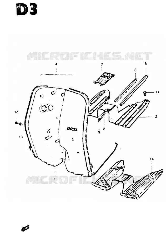 LEG SHIELD (CS50Z, CS50DZ) Suzuki SCOOTER 50 CS 1982  CS50DZ(Z/D)