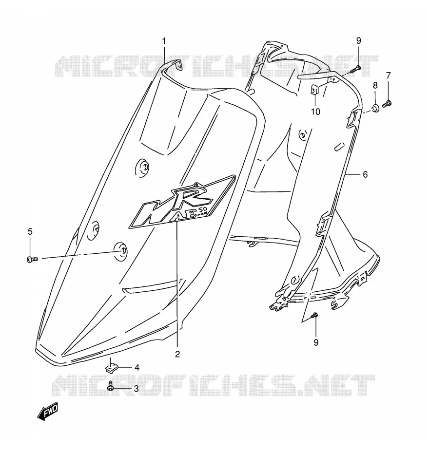 LEG SHIELD Suzuki SCOOTER 50 AE 1998  AE50RW(E28)