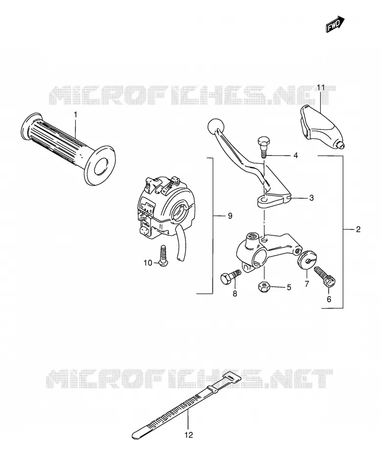 LINKER HENDEL - HANDGREEP Suzuki MOTO 115 AP 2000  AX115Y(E71)