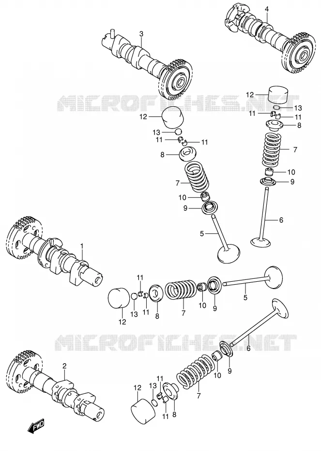 NOKKENAS - VALVES Suzuki MOTO 1000 V-STROM 2003  DL1000K3(E2)