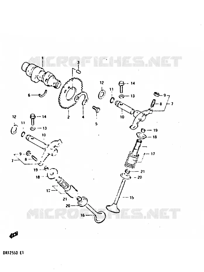 NOKKENAS - VALVES Suzuki MOTO 125 DR 1982  DR125SZ(Z/D)