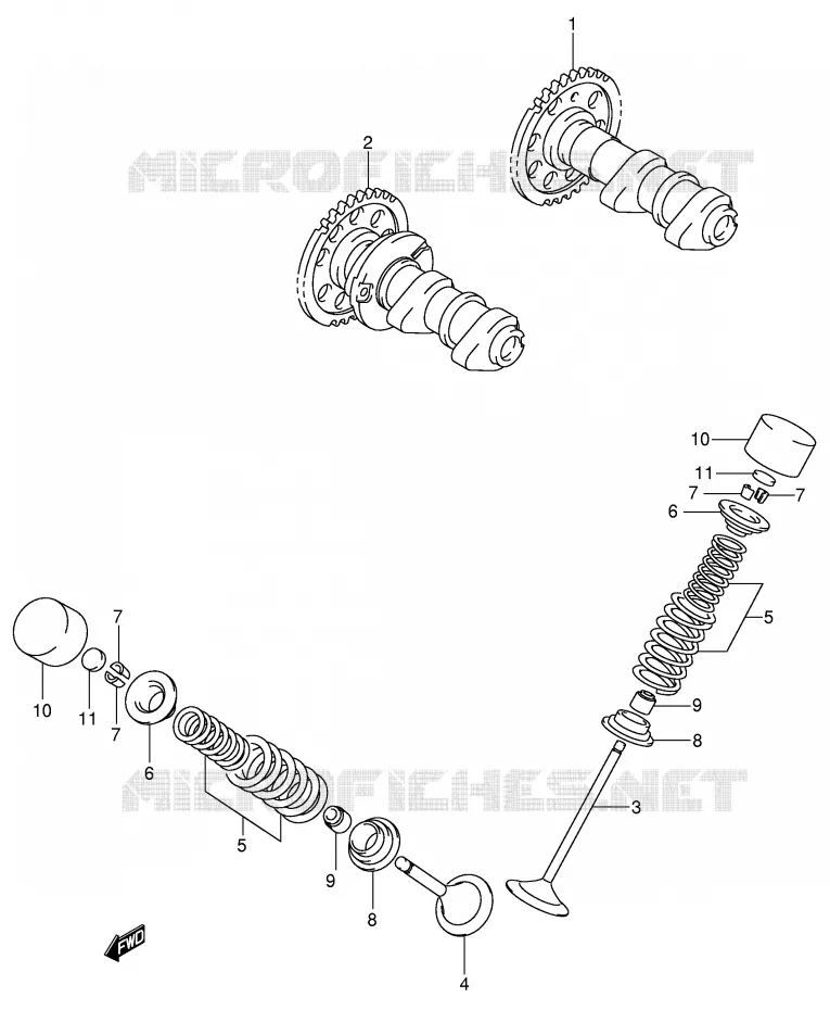 NOKKENAS - VALVES Suzuki MOTO 400 DR-Z 2004  DR-Z400SK4(E2)