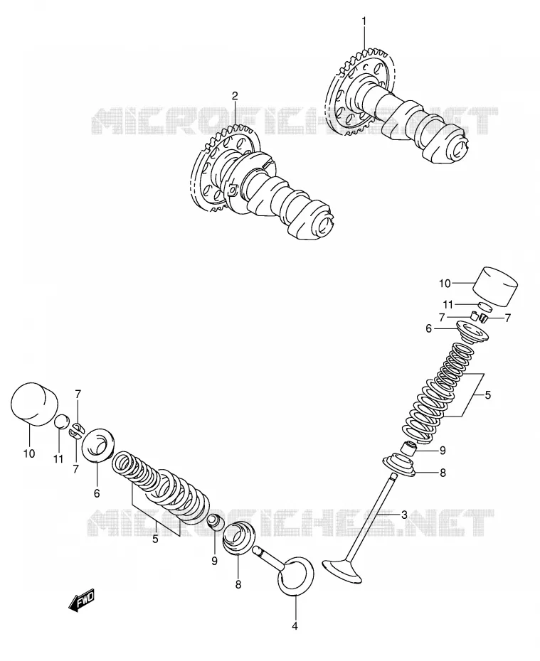 NOKKENAS - VALVES Suzuki MOTO 400 DR-Z 2005  DR-Z400SK5(E3/E28)
