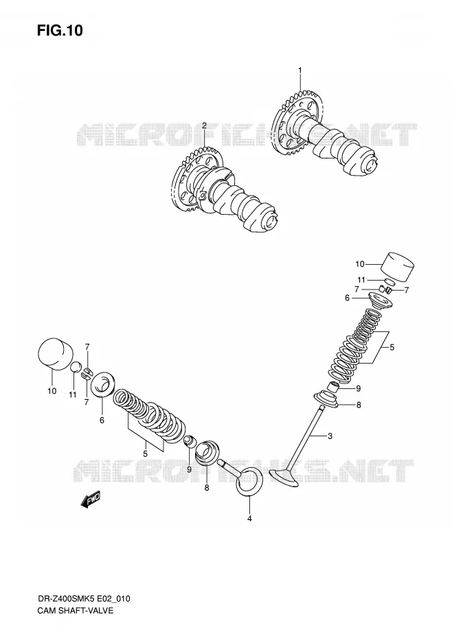 NOKKENAS - VALVES Suzuki MOTO 400 DR-Z 2005  DR-Z400SMK5(E2)