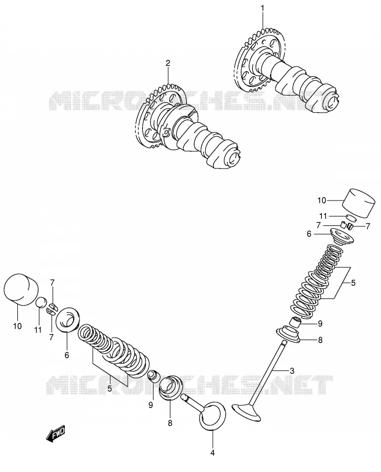 NOKKENAS - VALVES Suzuki MOTO 400 DR-Z 2006  DR-Z400SK6(E2)