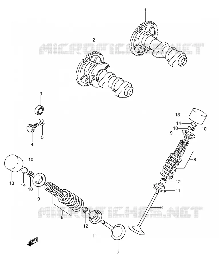 NOKKENAS - VALVES Suzuki MOTO 400 DR-Z 2007  DR-Z400EK7(E3/E28)