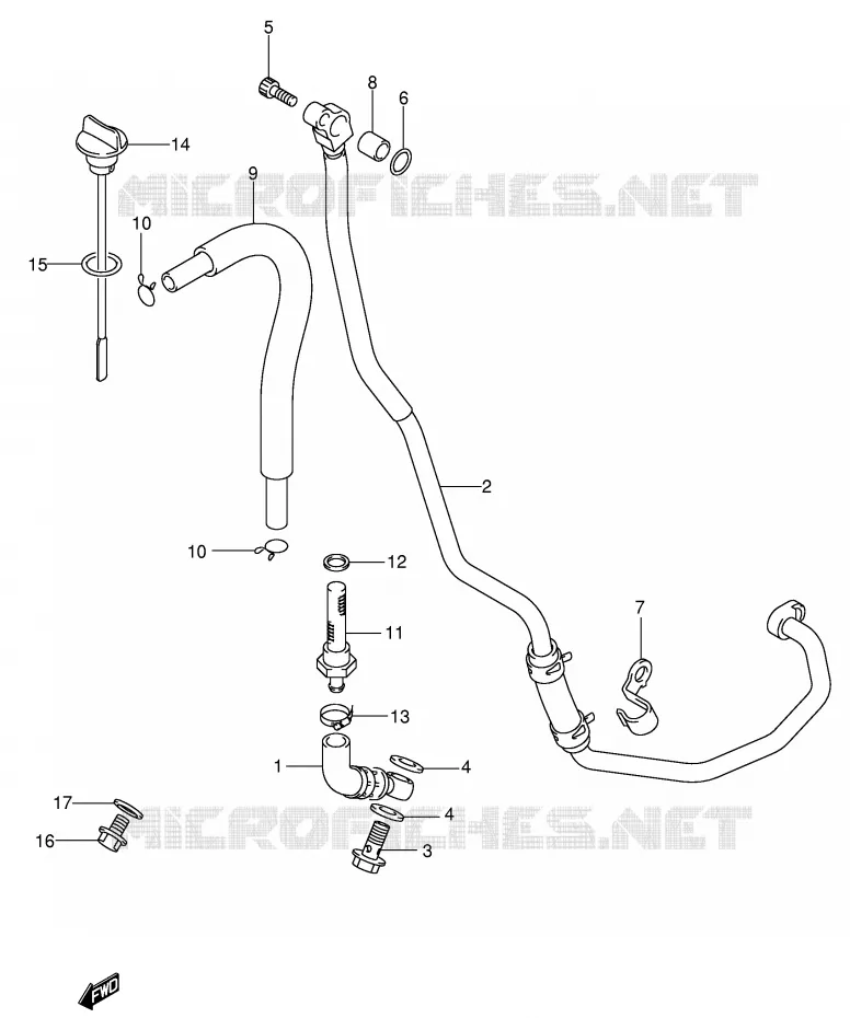 OLIE SLANG Suzuki MOTO 400 DR-Z 2003  DR-Z400K3(E1)