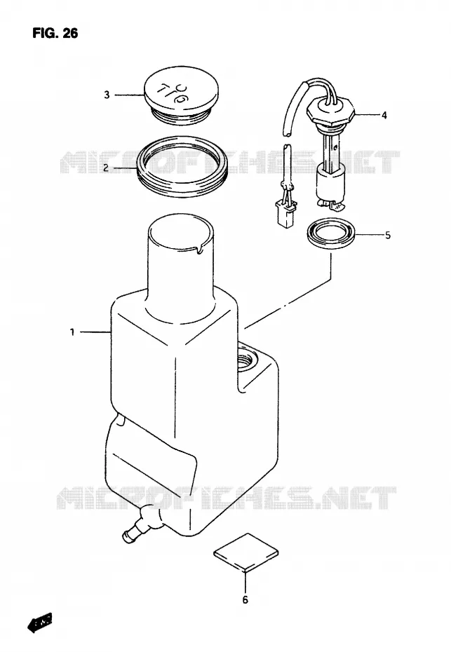 OLIE TANK Suzuki SCOOTER 50 AP 1996  AP50RFT(T/7/V)