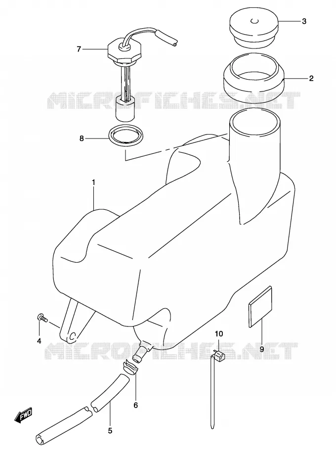 OLIE TANK Suzuki SCOOTER 50 KATANA 2002  AY50WRK2(P19)