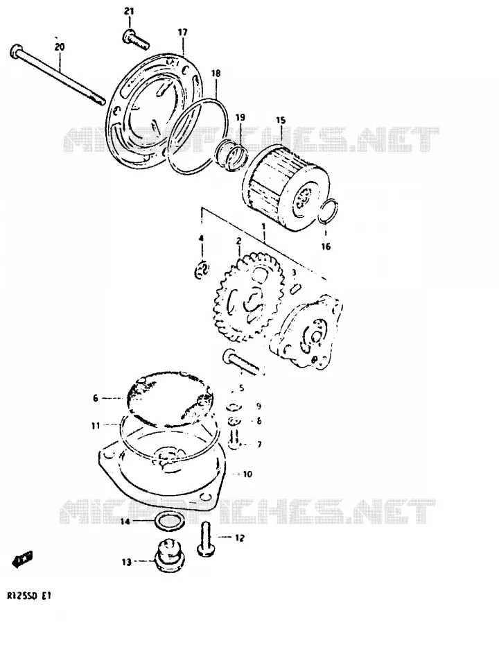 OLIEPOMP Suzuki MOTO 125 DR 1982  DR125SZ(Z/D)