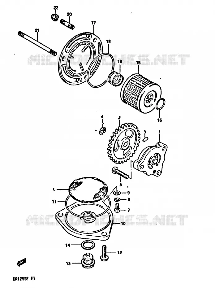 OLIEPOMP Suzuki MOTO 125 DR 1984  DR125SE