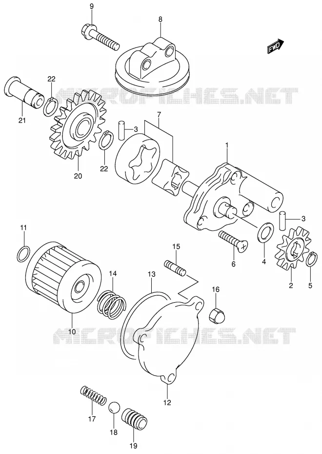 OLIEPOMP Suzuki MOTO 400 DR-Z 2000  DR-Z400SY(E2)