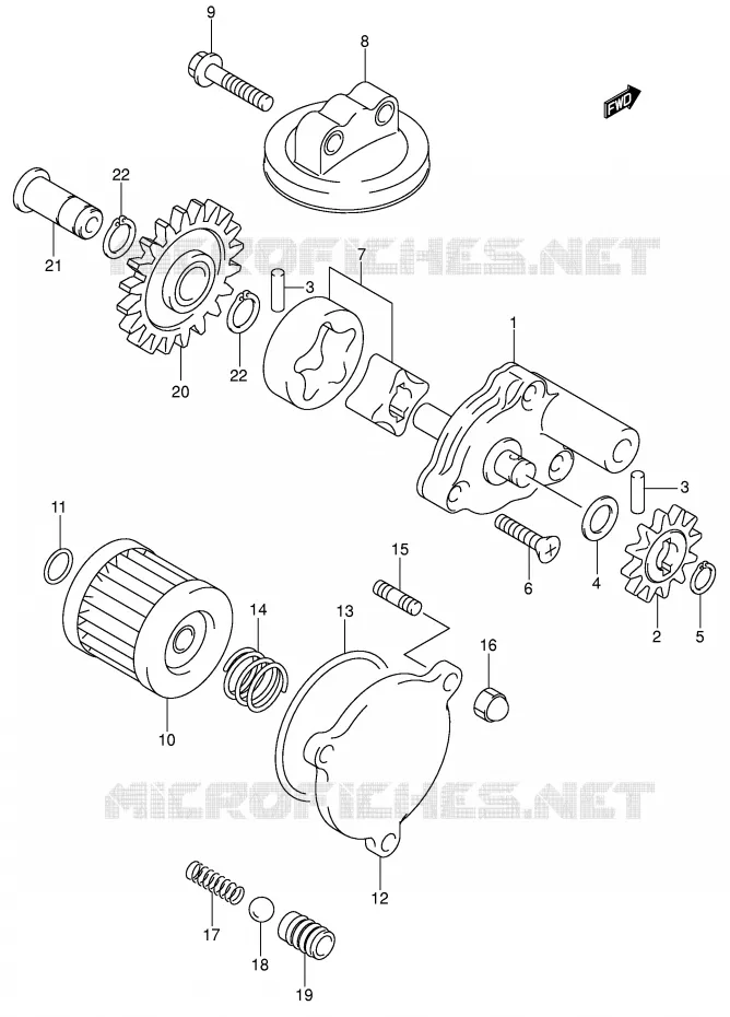 OLIEPOMP Suzuki MOTO 400 DR-Z 2004  DR-Z400EK4(E1)
