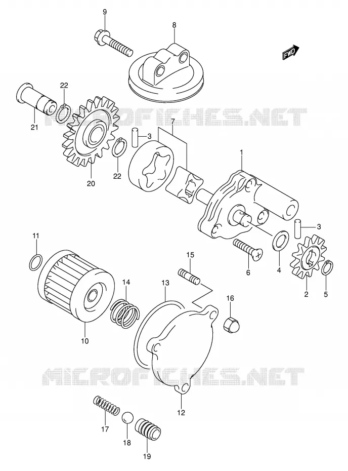OLIEPOMP Suzuki MOTO 400 DR-Z 2008  DR-Z400SK8(E2)