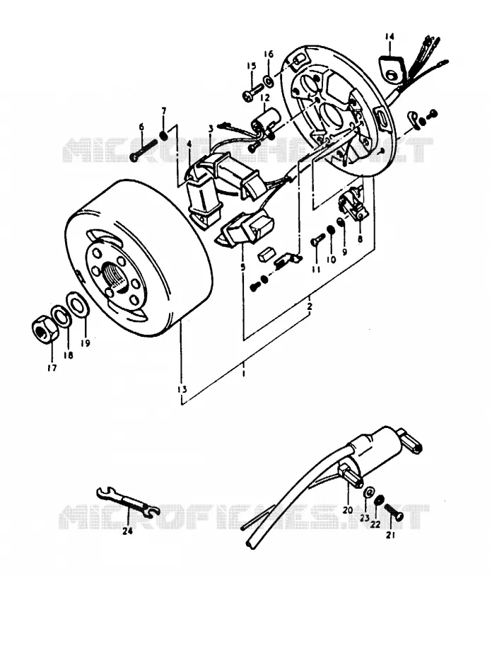 ONTSTEKING (A100-4,K,L,M) Suzuki MOTO 100 A100 1990  A100L(K/L/M/N/4)