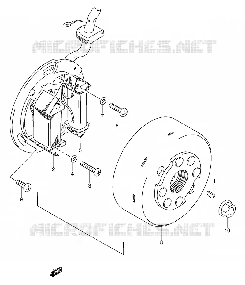 ONTSTEKING (P36) Suzuki MOTO 100 AP 1994  AX100R(E94)