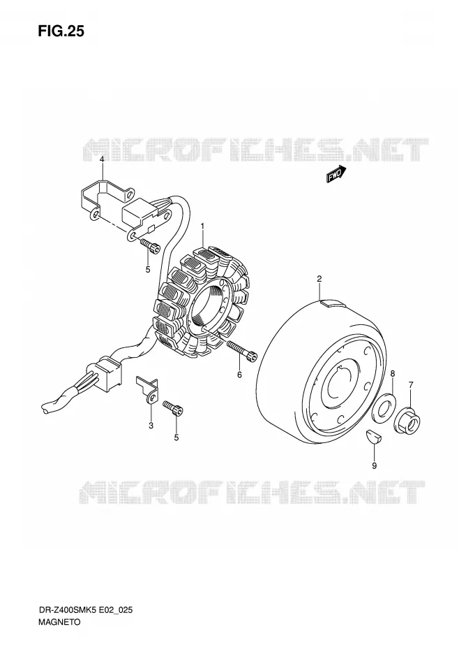 ONTSTEKING Suzuki MOTO 400 DR-Z 2005  DR-Z400SMK5(E2)