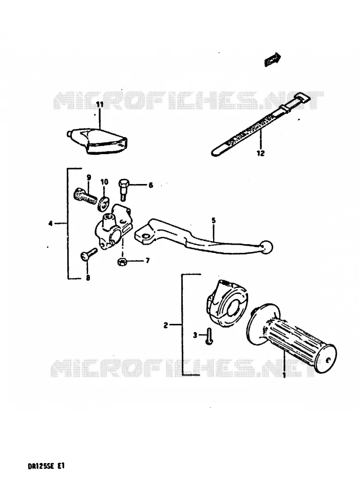 RIGHT SWITCH - HANDGREEP Suzuki MOTO 125 DR 1984  DR125SE