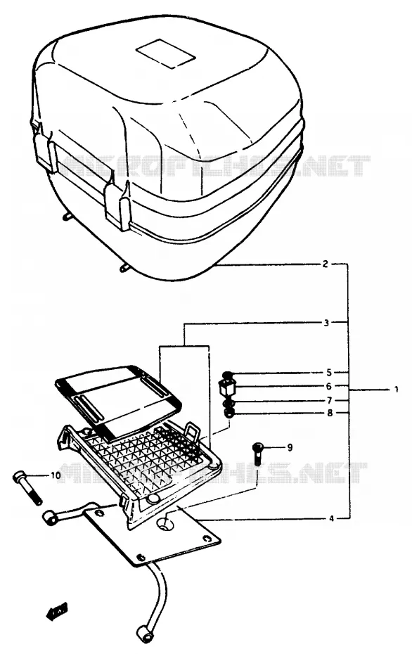 SADDLE BOX (OPTIONNEL) Suzuki SCOOTER 50 AP 1994  AP50R(R/S/T)