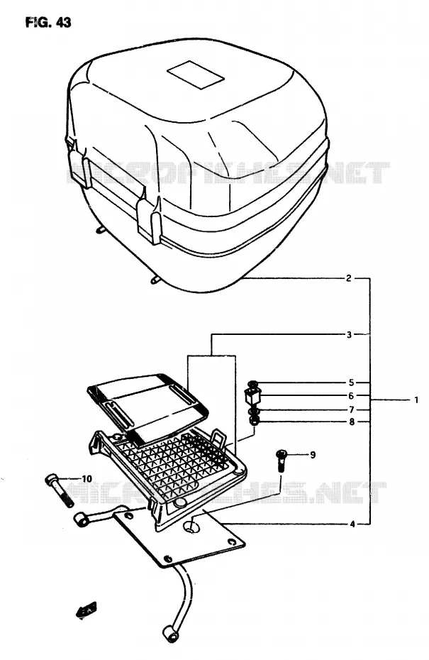 SADDLE BOX (OPTIONNEL) Suzuki SCOOTER 50 AP 1996  AP50RFT(T/7/V)