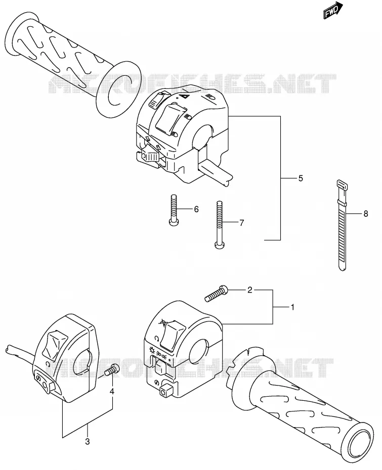 SCHAKELAARS (MODELE K2) Suzuki MOTO 1000 V-STROM 2006  DL1000K6(E2)