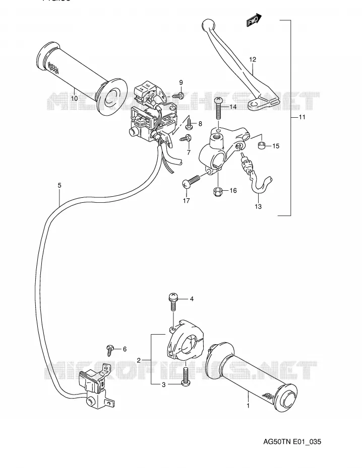 SCHAKELAARS Suzuki SCOOTER 50 ADDRESS 1992  AG50TN(E1)