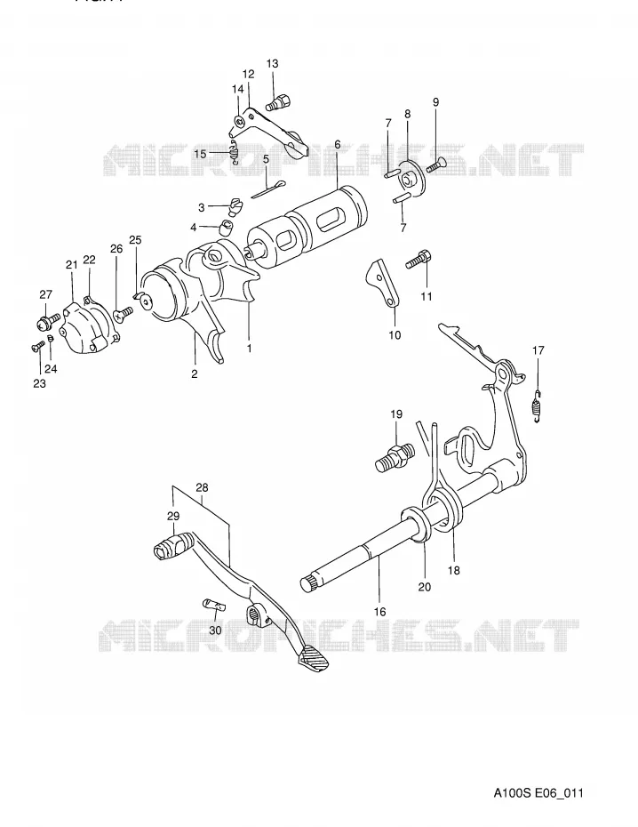 SCHAKELEN ASSY Suzuki MOTO 100 A100 1995  A100S(E6)