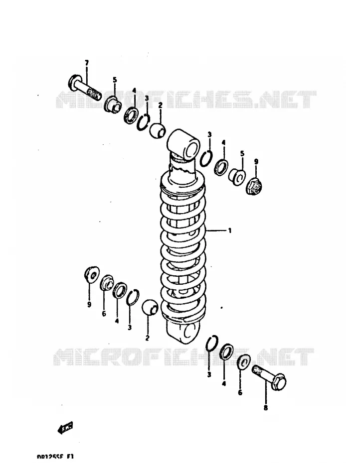 SCHOKDEMPER Suzuki MOTO 125 DR 1984  DR125SE
