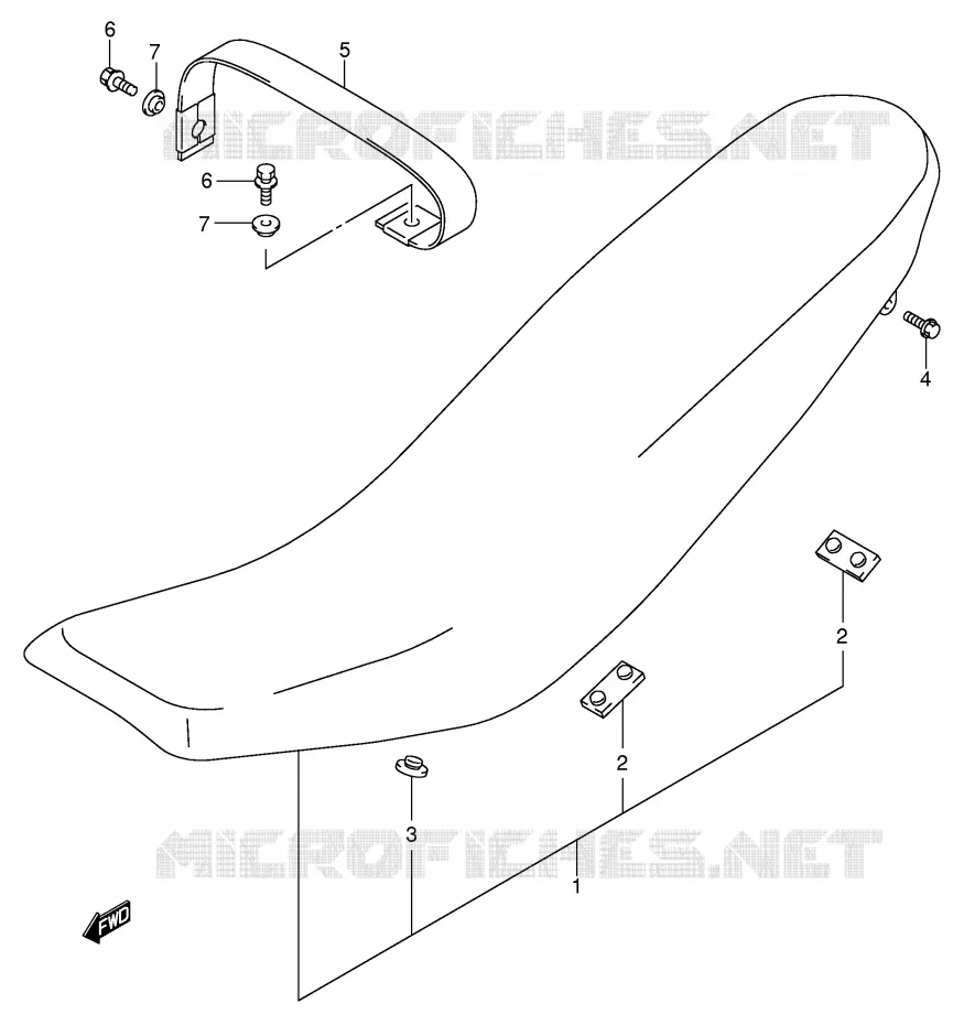 SEAT (MODELE K2/K3/K4) Suzuki MOTO 400 DR-Z 2002  DR-Z400SK2(E3/E28)
