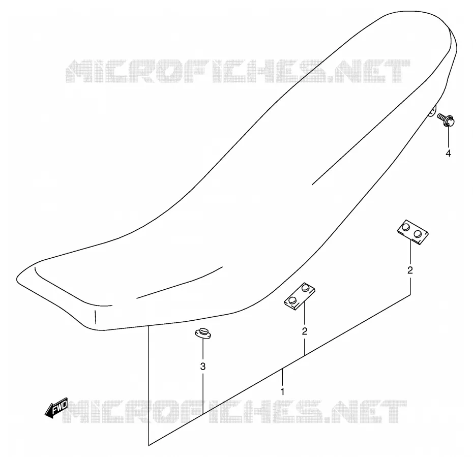 SEAT (MODELE K2/K3/K4) Suzuki MOTO 400 DR-Z 2004  DR-Z400K4(E1)