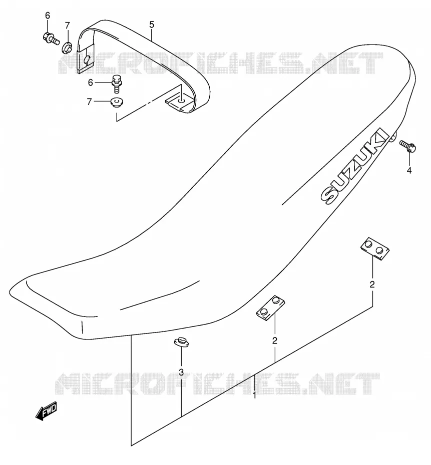 SEAT (MODELE Y/K1) Suzuki MOTO 400 DR-Z 2000  DR-Z400SY(E3/E28)