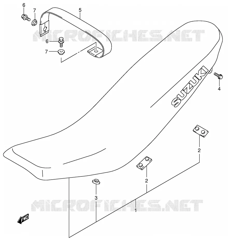 SEAT (MODELE Y/K1) Suzuki MOTO 400 DR-Z 2002  DR-Z400SK2(E2)