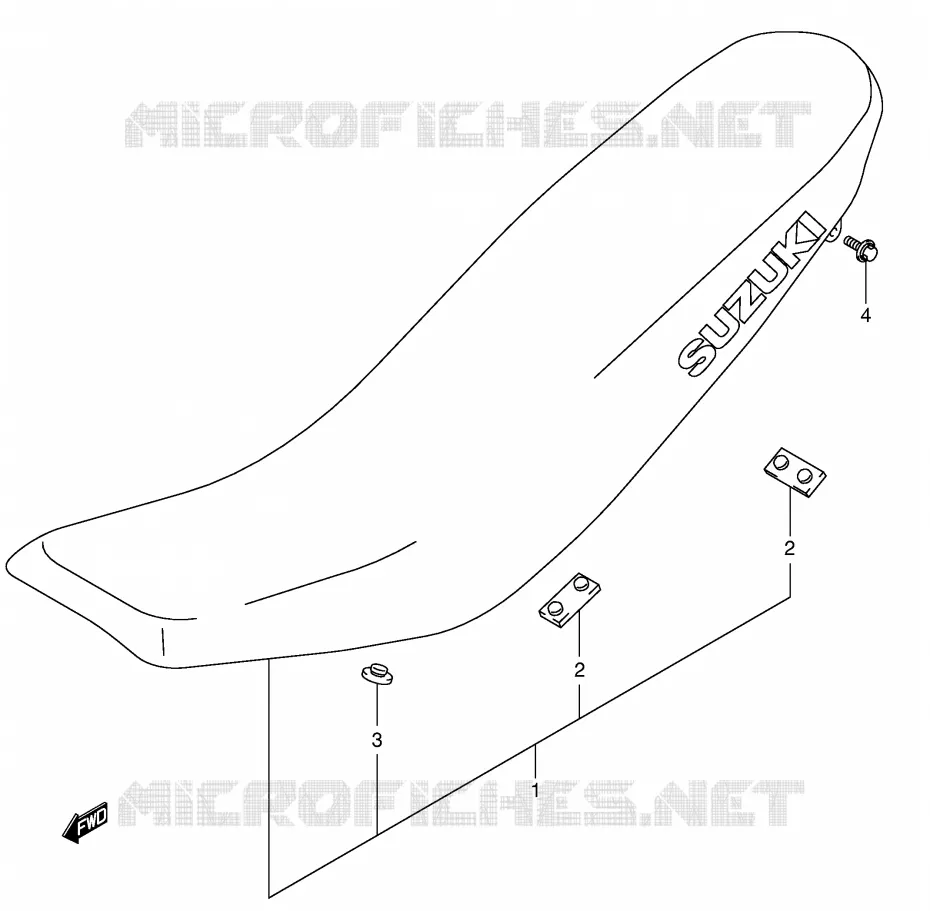 SEAT (MODELE Y/K1) Suzuki MOTO 400 DR-Z 2003  DR-Z400K3(E1)