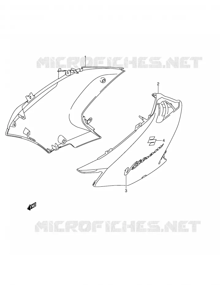 SIDE KUIP (MODELE K4) Suzuki MOTO 650 V-STROM 2006  DL650K6(E2)