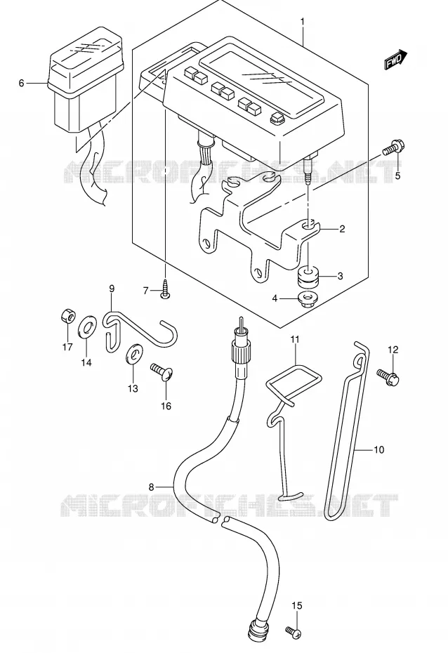SNELHEIDSMETER (MODELE K5) Suzuki MOTO 400 DR-Z 2007  DR-Z400SK7(E2)