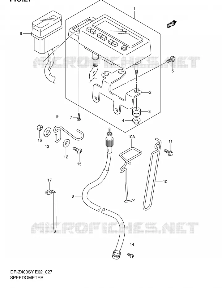 SNELHEIDSMETER Suzuki MOTO 400 DR-Z 2002  DR-Z400SK2(E2)