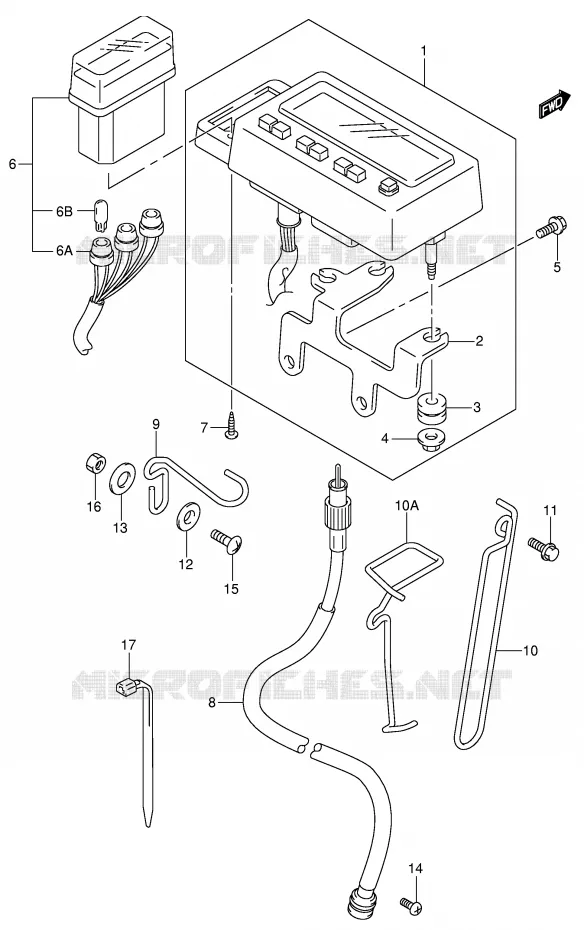 SNELHEIDSMETER Suzuki MOTO 400 DR-Z 2002  DR-Z400SK2(E3/E28)