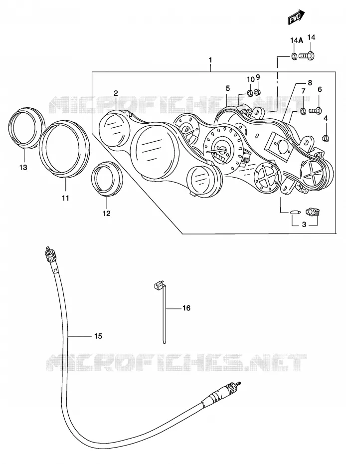 SNELHEIDSMETER Suzuki SCOOTER 50 KATANA 2002  AY50WRK2(P19)