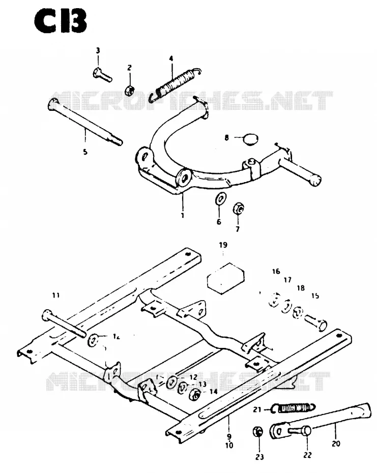 STAND - FOOTREST Suzuki SCOOTER 50 CS 1982  CS50DZ(Z/D)